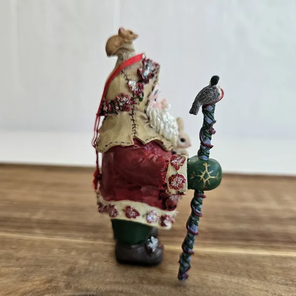 Christopher Radko Woodland Winds Frosty Leaf Santa Ornament 1998 Vintage - Picture 10 of 14